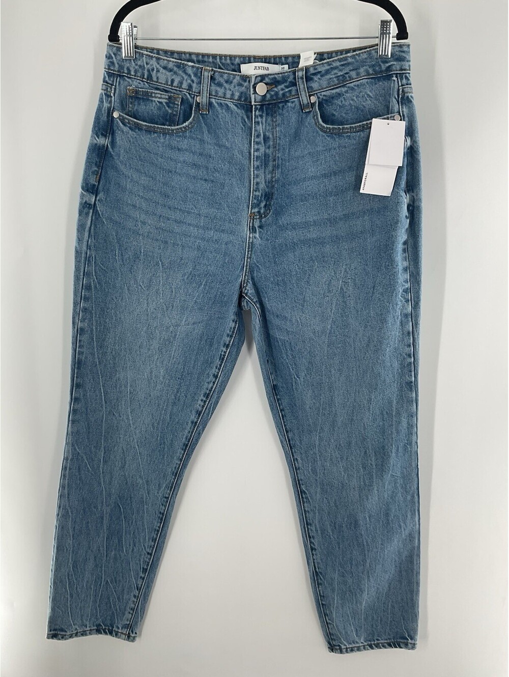 Just Fab Women’s Size 33 Blue Jeans Distressed Medium Wash NWT 142